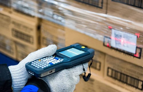 Scanning labels in warehouse