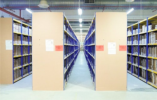 Multiple Racks of Specialty Semiconductor Warehousing