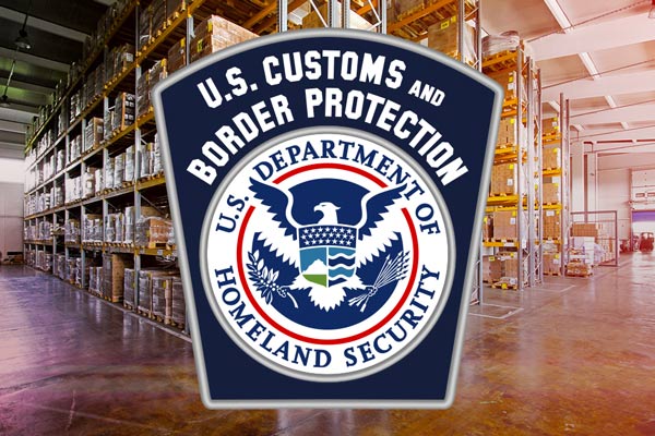 USA Customs seal warehouse