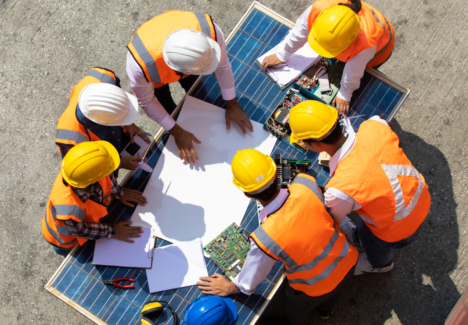 Large infrastructure or energy project site under construction